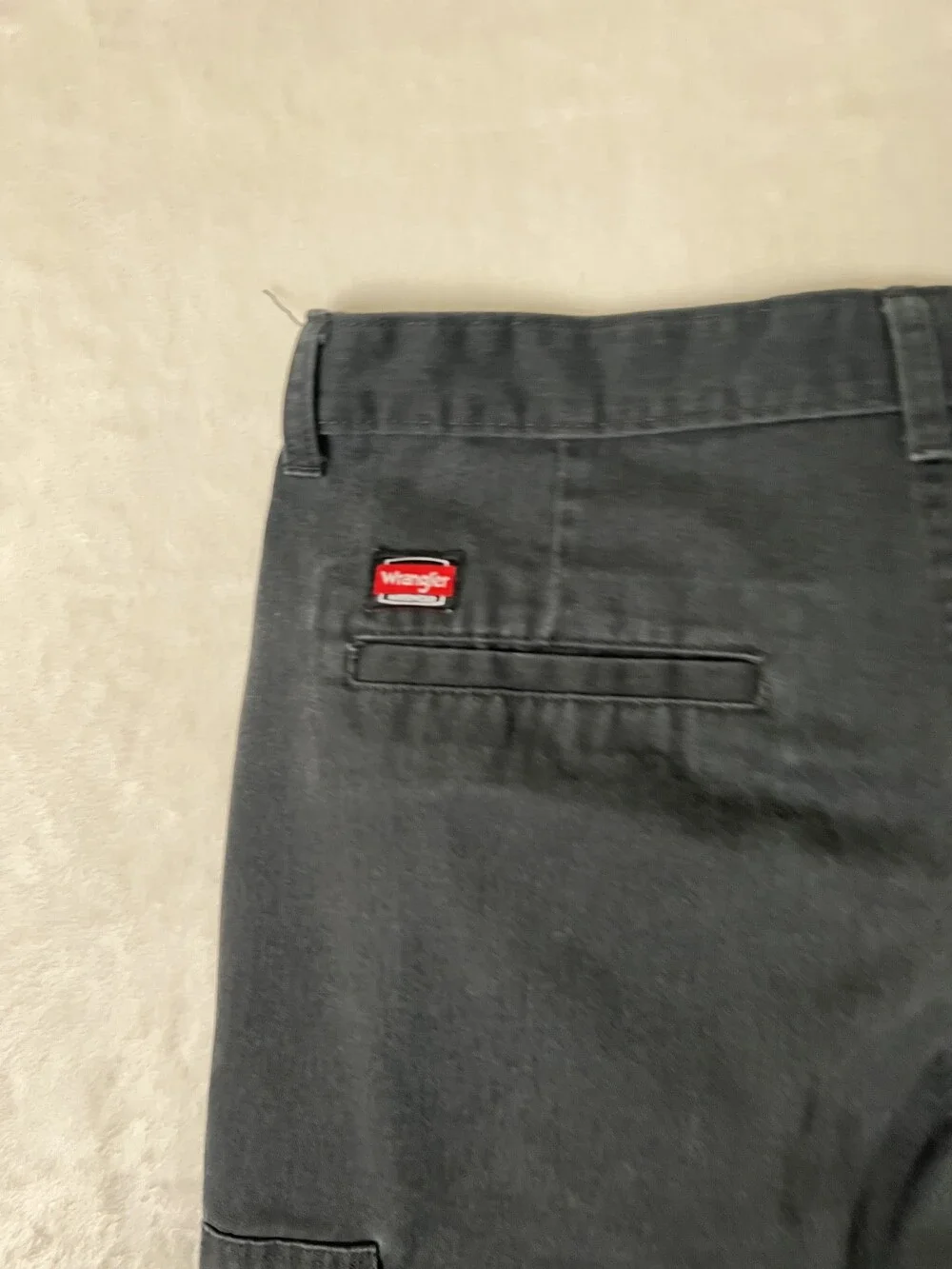 Wrangler Work Wear Cargo Pants Mens 32x30 Black Utility Casual